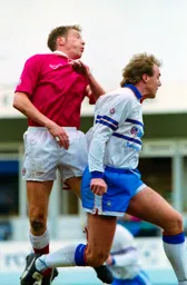 Kerry Dixon on his debut for the Town