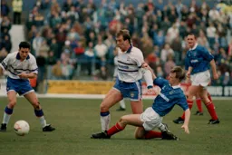 Kerry Dixon gets round Andy Awford