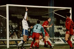 Kerry Dixon signals another Luton goal