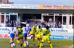 Kerry Dixon heads for goal