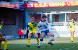 Phil Gray controlling the ball