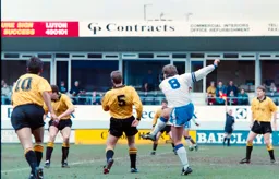 Kerry Dixon shots but the linesman has spotted an offside
