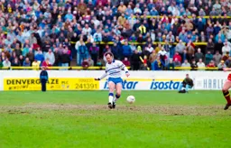 Trevor Peake gets the ball upfield