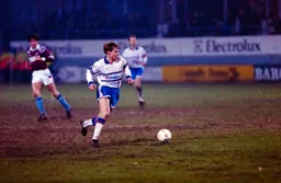 Julian James on his own in midfield