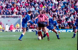 Chris Kamara makes his presence felt in midfield