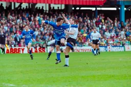 Phil Gray battling hard