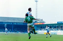 Phil Gray way above his marker