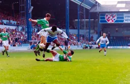 Martin Williams hurdles a tackle