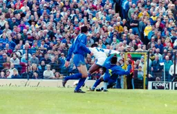 Martin Williams taking a tumble