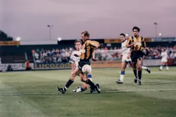 Julian James gets the ball through