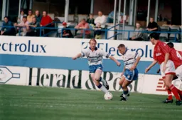 Scott Houghton launches an attack on the Forest goal