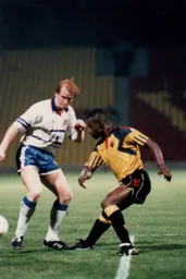 John Hartson is beaten to it by Keith Dublin