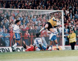 Juergen Sommer with a save pair of hands