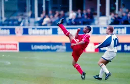 David Preece watches the acrobatics