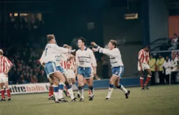 Celebrations after Town`s third goal