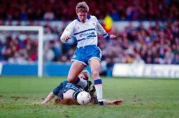 Julian James wins the ball