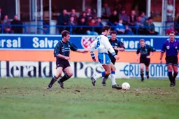 Scott Oakes in control of the ball