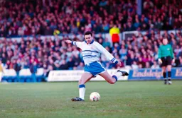 John Dreyer about to launch the ball forward