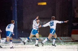 Paul Telfer celebrates