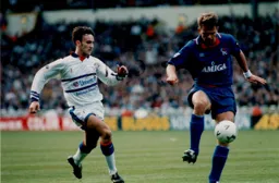 Jakob Kjeldbjerg shields the ball from Scott Oakes