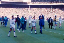 Town players thank the crowd