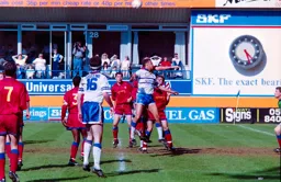 Des Linton trying to get the equaliser