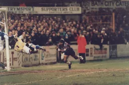 Dwight Marshall heads in the only goal of the game