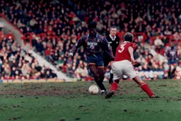 Martin Williams weaves his way through the City defence