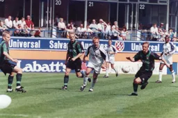 David Preece is surrounded