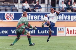 Dwight Marshall about to score the Town's first goal