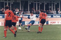 Paul McLaren fires in a fierce shot