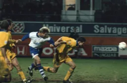David Oldfield heads a late leveller for ten man Luton