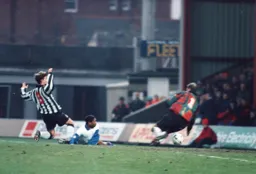 Dwight Marshall scores the Town goal