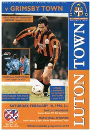 Programme: Luton Town FC vs Grimsby Town (10 Feb 1996)