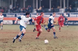 Tony Thorpe looks to get the ball across