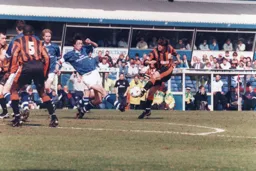 Graham Alexander fires a shot wide