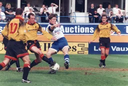 Steve Davis sees his shot blocked