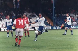 Matthew Upson makes his only league appearance for the Town as a sub before a £2 million move to Arsenal