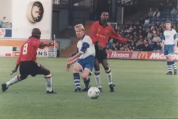 Captain Gary Waddock breaks up another Saddlers attack