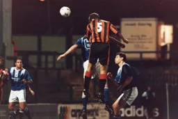 Steve Davis scores the Town's goal