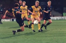 Skippy just avoids a typically robust real Dons challenge