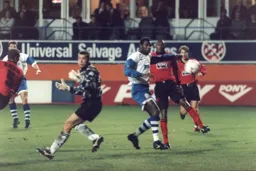 No way through for Spider Thomas as the Town's Coca Cola cup run comes to an end