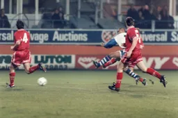 Dwight Marshall on target to see off the plucky non league Wood