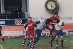 Spider Thomas scores the Town_s fifth