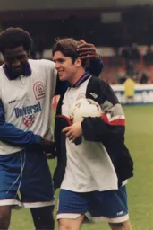 Tony Thorpe with his third match ball of the 1996-97 season