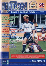 Programme: Luton Town FC vs Millwall (2 Sep 1997)