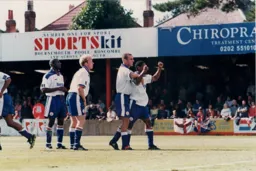 Dwight Marshall celebrates after putting The Town 1-0 up
