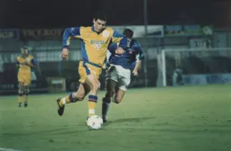 Matthew Spring brings the ball forward