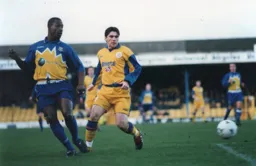 The ball just eludes Tony Thorpe