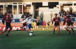 Tony Thorpe about to strike Town`s only goal